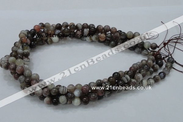 CAG736 15.5 inches 8mm round botswana agate beads wholesale