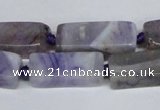 CAG7375 15.5 inches 8*20mm - 10*25mm cuboid dragon veins agate beads