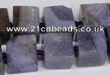 CAG7383 15.5 inches 11*12mm - 13*14mm cube dragon veins agate beads