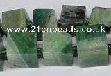 CAG7385 15.5 inches 11*12mm - 13*14mm cube dragon veins agate beads