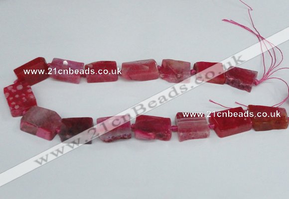 CAG7389 15.5 inches 15*20mm - 18*25mm freeform dragon veins agate beads