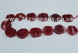 CAG7398 15.5 inches 25*25mm - 30*35mm freeform dragon veins agate beads