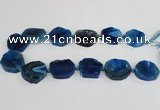 CAG7400 15.5 inches 25*25mm - 30*35mm freeform dragon veins agate beads