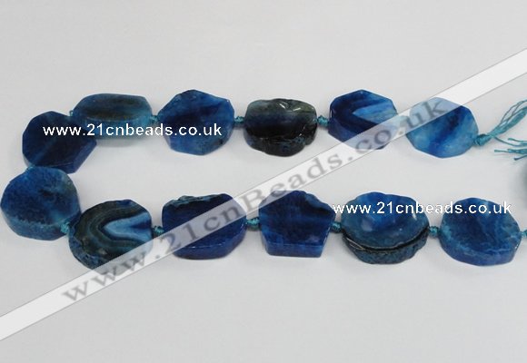 CAG7400 15.5 inches 25*25mm - 30*35mm freeform dragon veins agate beads