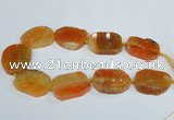 CAG7407 15.5 inches 30*40mm - 35*45mm freeform dragon veins agate beads