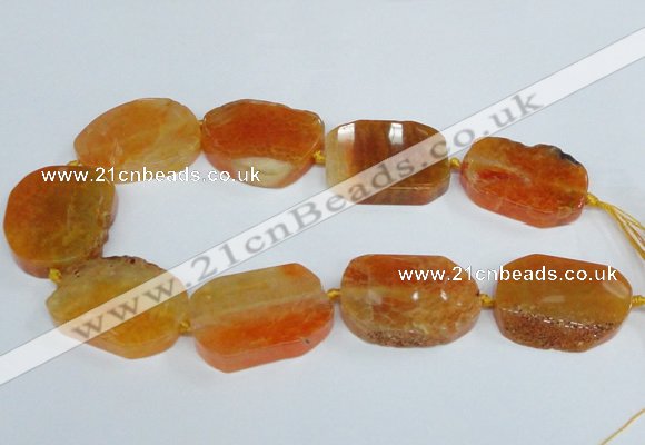 CAG7407 15.5 inches 30*40mm - 35*45mm freeform dragon veins agate beads