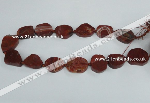 CAG7408 15.5 inches 20*25mm - 25*30mm freeform dragon veins agate beads