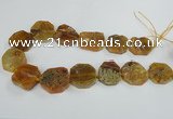 CAG7412 15.5 inches 25*27mm - 30*32mm freeform dragon veins agate beads