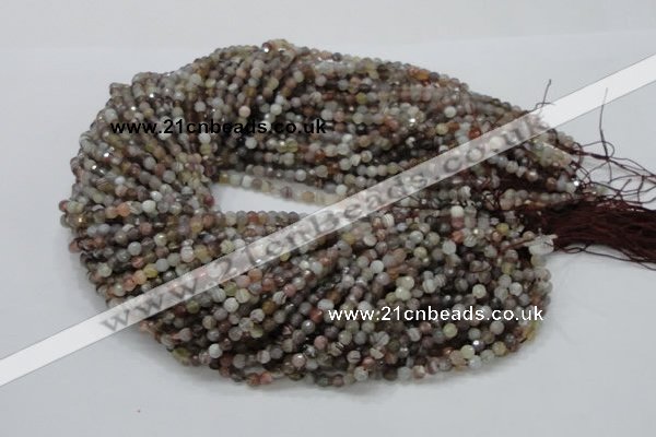 CAG742 15.5 inches 4mm faceted round botswana agate beads wholesale