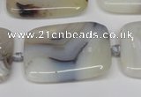 CAG7424 15.5 inches 20*30mm rectangle Montana agate beads