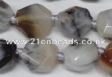 CAG7430 15.5 inches 13*15mm - 15*18mm faceted nuggets Montana agate beads