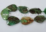 CAG7431 15.5 inches 40*45mm - 45*60mm faceted freeform ocean agate beads