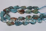 CAG7434 15.5 inches 20*30mm - 25*35mm freeform ocean agate beads