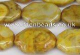 CAG7437 15.5 inches 20*30mm octagonal crazy lace agate beads