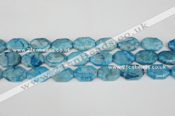 CAG7438 15.5 inches 20*30mm octagonal crazy lace agate beads