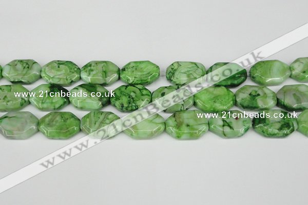 CAG7440 15.5 inches 20*30mm octagonal crazy lace agate beads