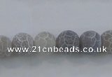 CAG7478 15.5 inches 4mm round frosted agate beads wholesale