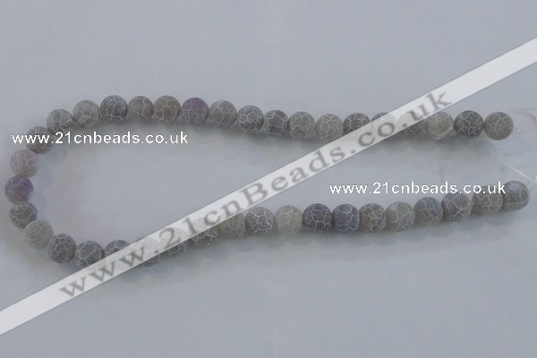 CAG7478 15.5 inches 4mm round frosted agate beads wholesale