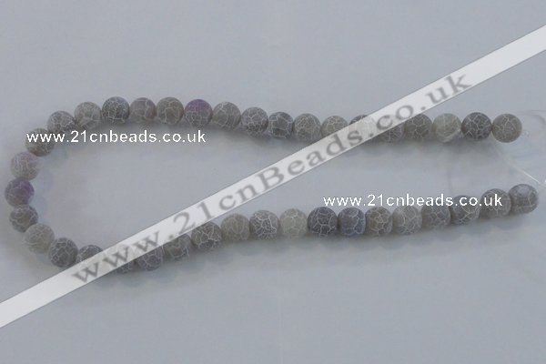 CAG7480 15.5 inches 8mm round frosted agate beads wholesale