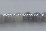 CAG7484 15.5 inches 16mm round frosted agate beads wholesale