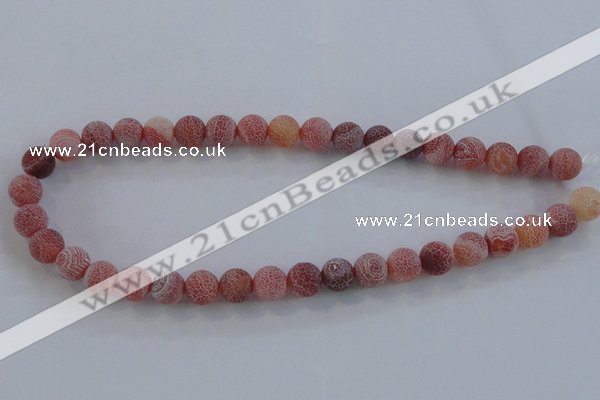 CAG7488 15.5 inches 8mm round frosted agate beads wholesale