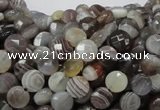 CAG749 15.5 inches 6mm faceted coin botswana agate beads wholesale