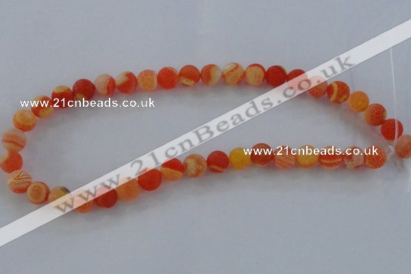 CAG7495 15.5 inches 6mm round frosted agate beads wholesale