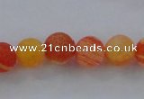 CAG7496 15.5 inches 8mm round frosted agate beads wholesale