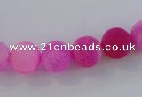 CAG7502 15.5 inches 4mm round frosted agate beads wholesale