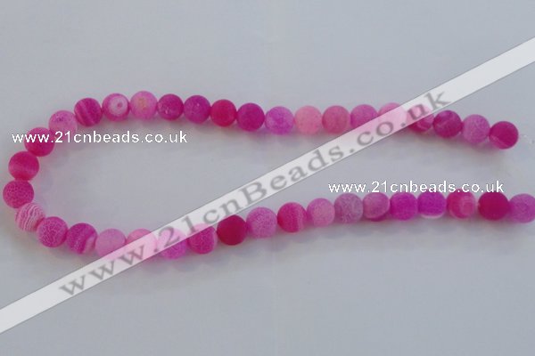 CAG7502 15.5 inches 4mm round frosted agate beads wholesale