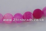 CAG7505 15.5 inches 10mm round frosted agate beads wholesale