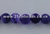 CAG7511 15.5 inches 6mm round frosted agate beads wholesale