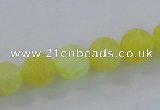 CAG7518 15.5 inches 4mm round frosted agate beads wholesale