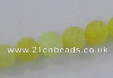 CAG7519 15.5 inches 6mm round frosted agate beads wholesale