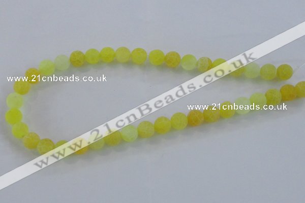 CAG7520 15.5 inches 8mm round frosted agate beads wholesale