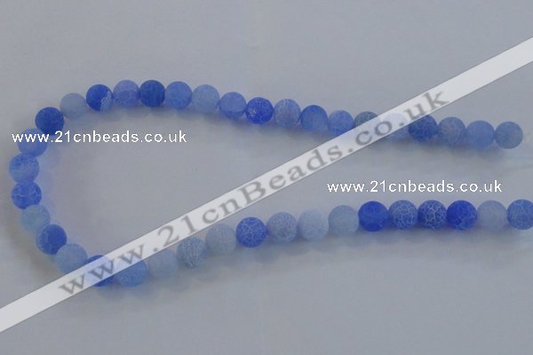 CAG7527 15.5 inches 6mm round frosted agate beads wholesale