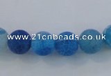 CAG7534 15.5 inches 4mm round frosted agate beads wholesale