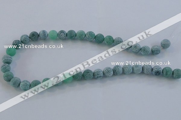 CAG7542 15.5 inches 4mm round frosted agate beads wholesale