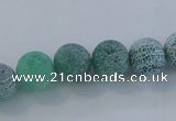 CAG7544 15.5 inches 8mm round frosted agate beads wholesale