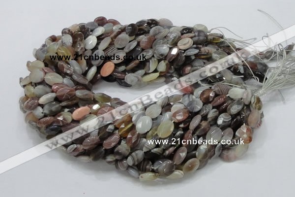 CAG755 15.5 inches 10*12mm faceted oval botswana agate beads