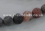 CAG7551 15.5 inches 6mm round frosted agate beads wholesale