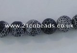 CAG7559 15.5 inches 6mm round frosted agate beads wholesale