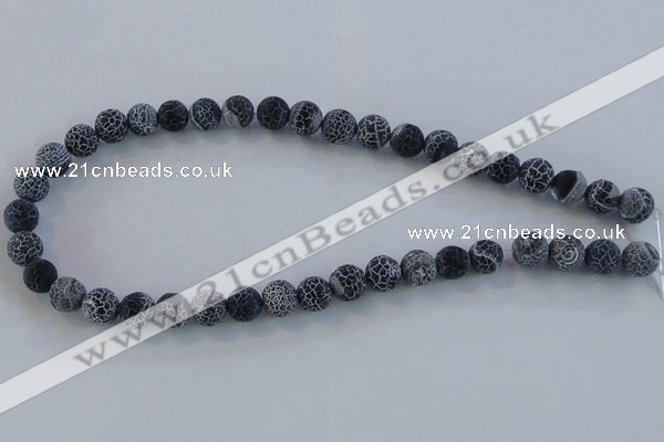 CAG7559 15.5 inches 6mm round frosted agate beads wholesale