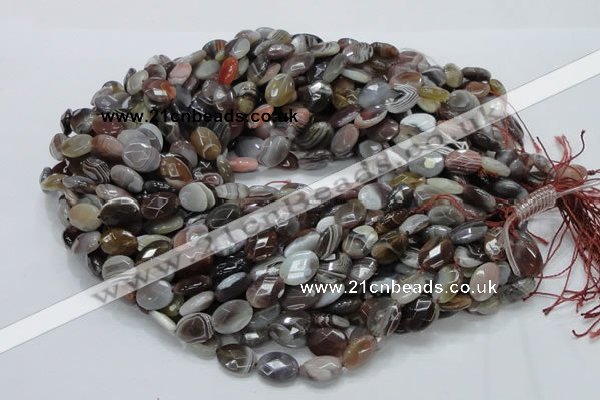 CAG756 15.5 inches 10*14mm faceted oval botswana agate beads