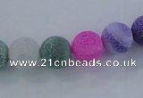 CAG7567 15.5 inches 6mm round frosted agate beads wholesale