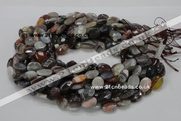 CAG757 15.5 inches 12*16mm faceted oval botswana agate beads