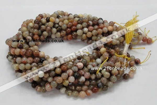 CAG763 15.5 inches 8mm round yellow agate gemstone beads wholesale