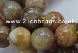 CAG767 15.5 inches 16mm round yellow agate gemstone beads wholesale