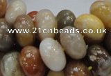 CAG770 15.5 inches 10*16mm rondelle yellow agate gemstone beads