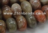 CAG771 15.5 inches 12*18mm rondelle yellow agate gemstone beads